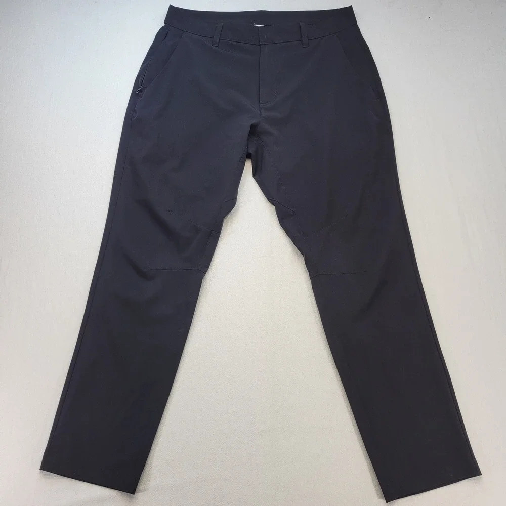 Fabletics Only Pant Mens 33x30 Black Athletic Tech Trousers PT2355650